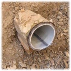 watermain pipe in the ground