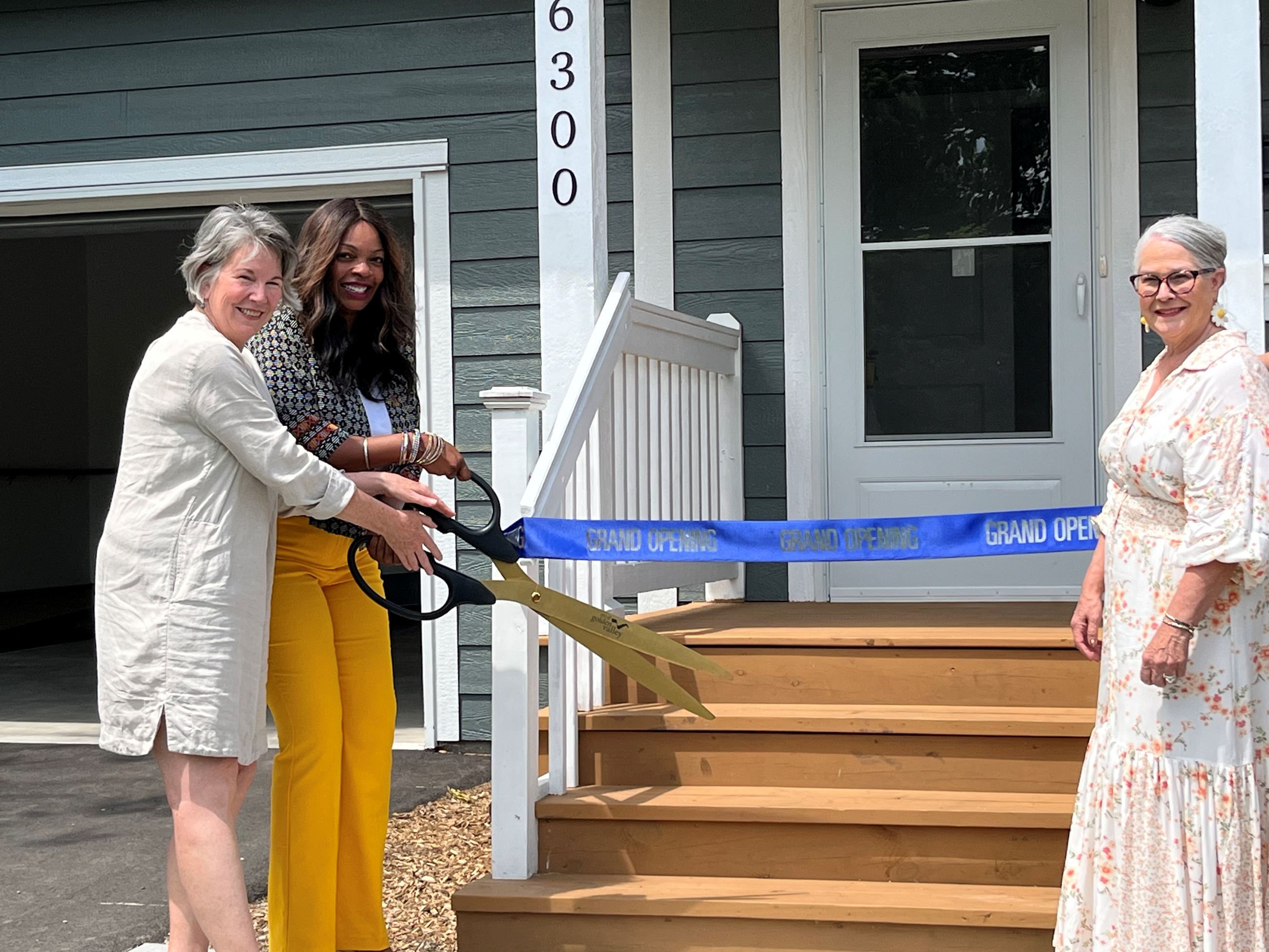 Ribbon Cutting Front Three