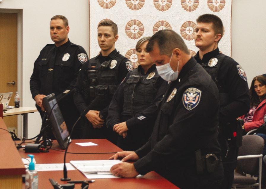 officers being recognized