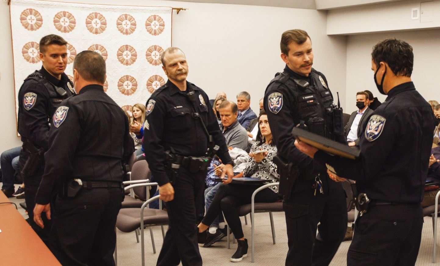officer receiving awards